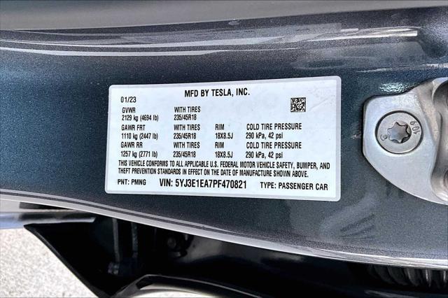 used 2023 Tesla Model 3 car, priced at $27,411