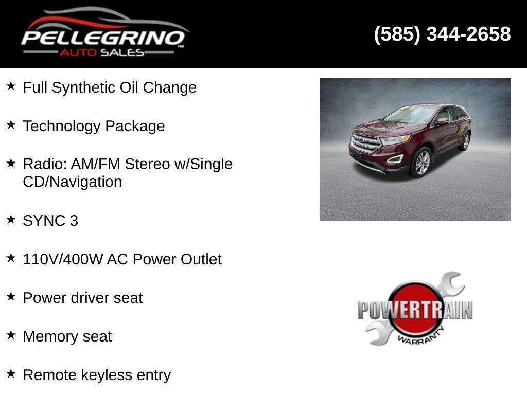 used 2017 Ford Edge car, priced at $15,800