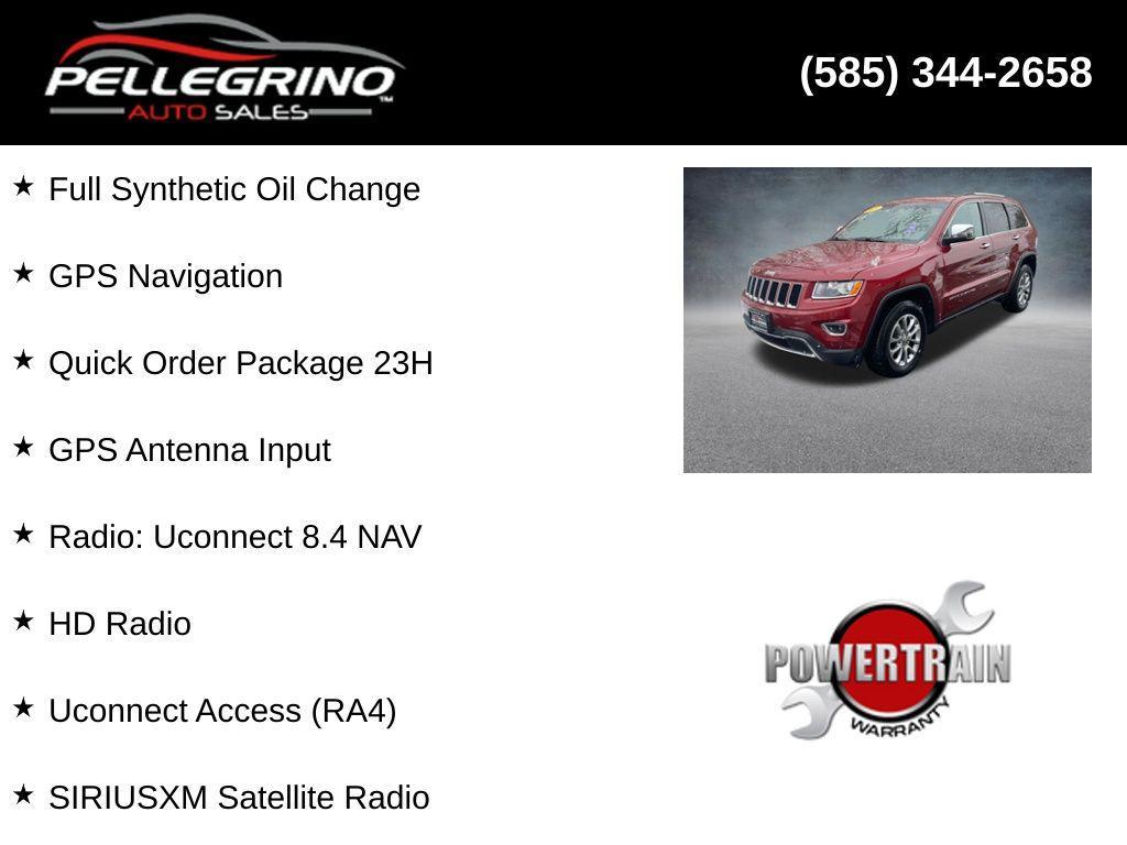 used 2015 Jeep Grand Cherokee car, priced at $16,000