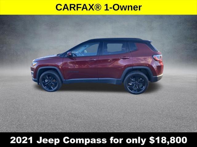 used 2021 Jeep Compass car, priced at $18,800