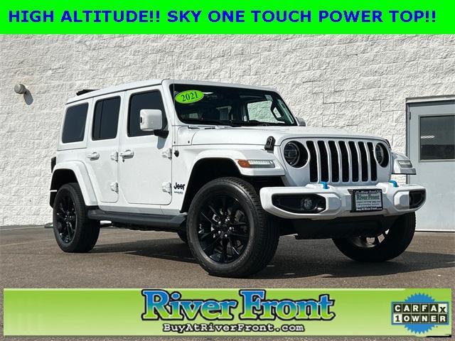 used 2021 Jeep Wrangler Unlimited 4xe car, priced at $38,350