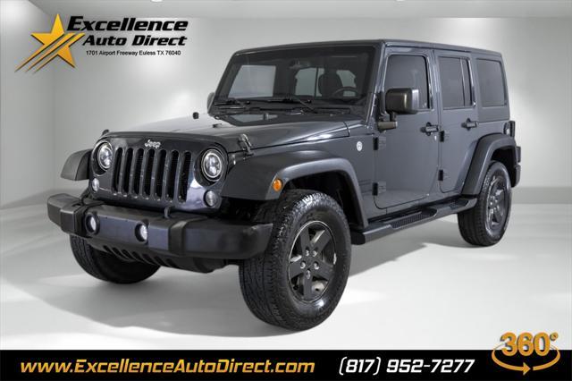 used 2016 Jeep Wrangler Unlimited car, priced at $17,381