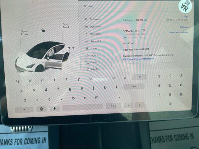 used 2021 Tesla Model 3 car, priced at $28,500