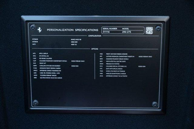 used 2024 Ferrari 296 GTS car, priced at $419,499