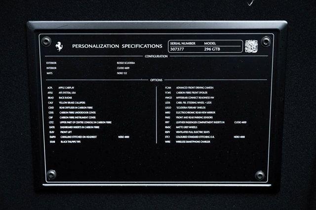 used 2024 Ferrari 296 GTB car, priced at $353,884
