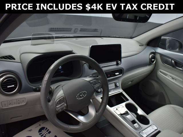 used 2021 Hyundai Kona EV car, priced at $19,991