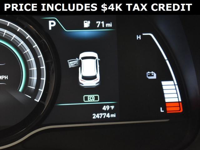 used 2021 Hyundai Kona EV car, priced at $19,497