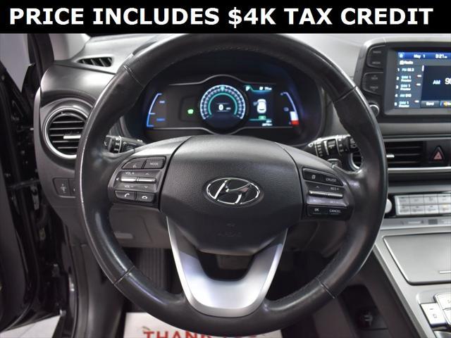 used 2021 Hyundai Kona EV car, priced at $19,497