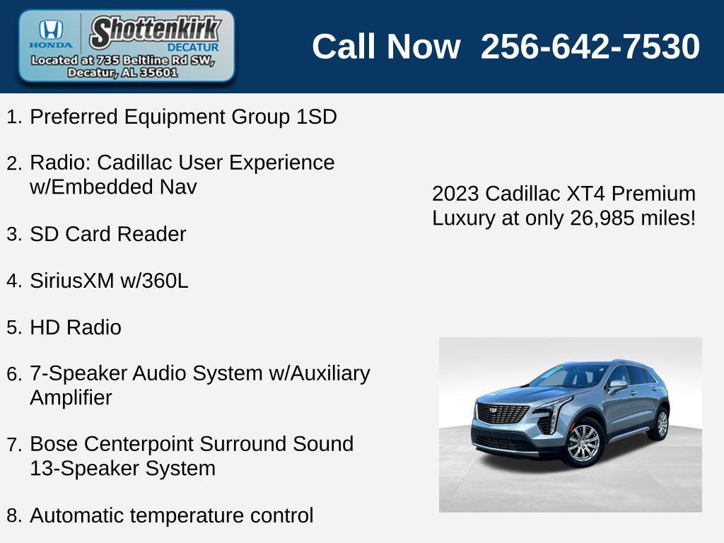 used 2023 Cadillac XT4 car, priced at $30,690