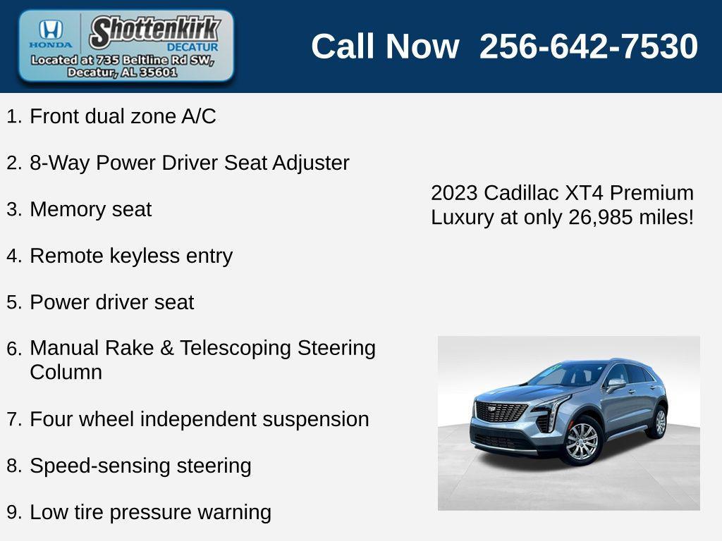 used 2023 Cadillac XT4 car, priced at $30,690