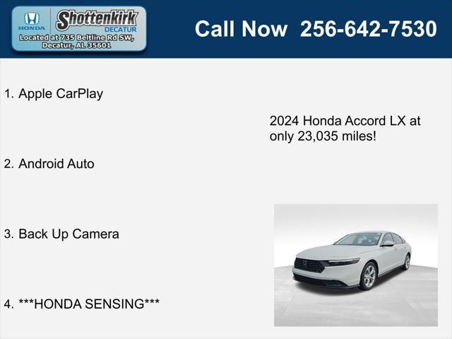 used 2024 Honda Accord car, priced at $26,297