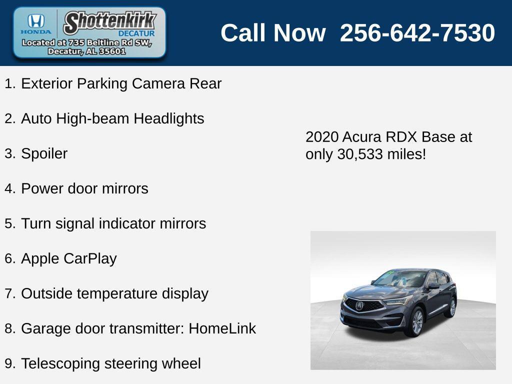 used 2020 Acura RDX car, priced at $27,396