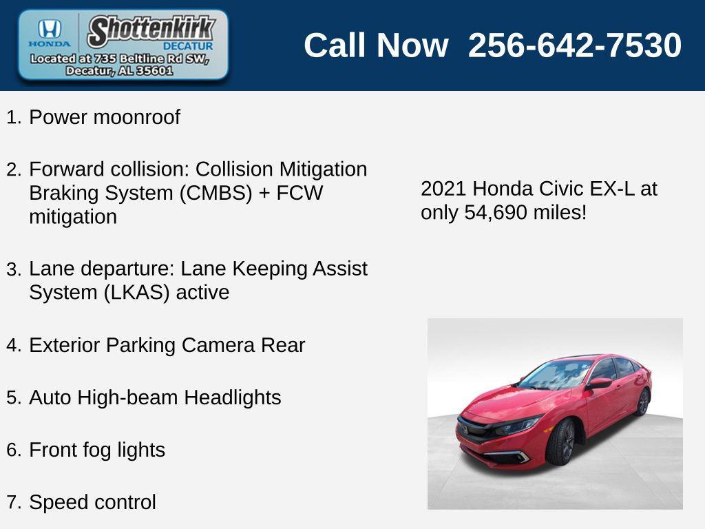 used 2021 Honda Civic car, priced at $22,381