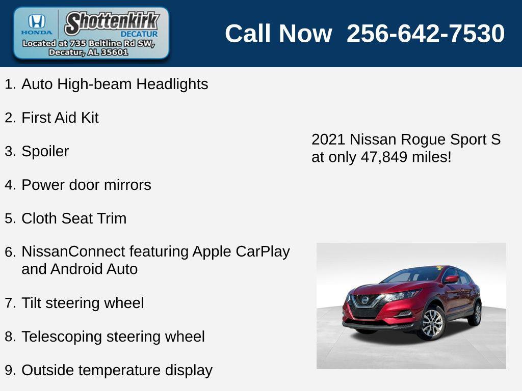 used 2021 Nissan Rogue Sport car, priced at $18,971