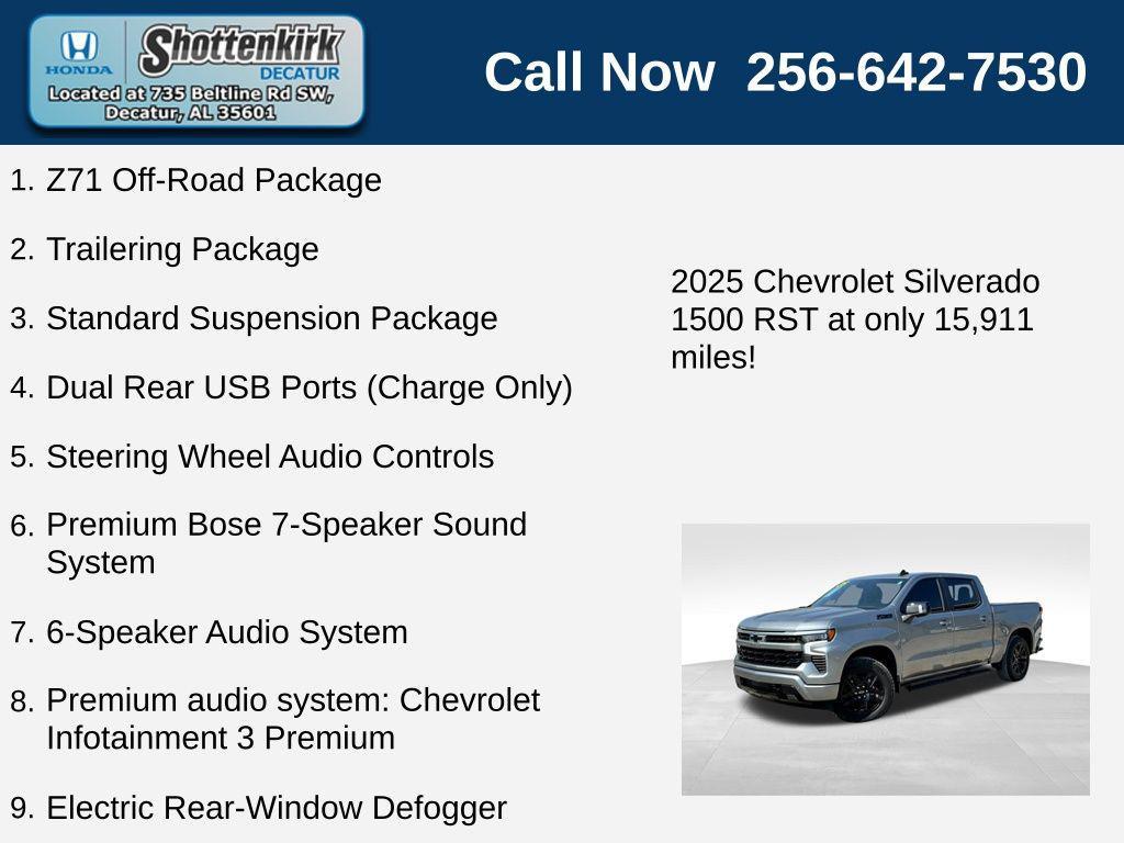used 2025 Chevrolet Silverado 1500 car, priced at $52,239