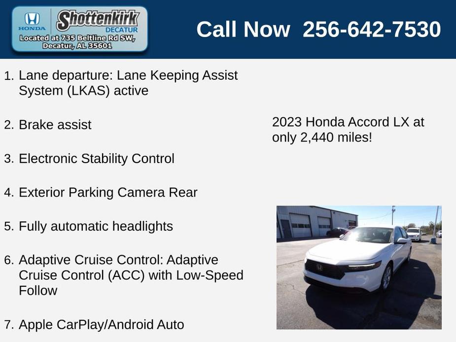 used 2023 Honda Accord car, priced at $26,584
