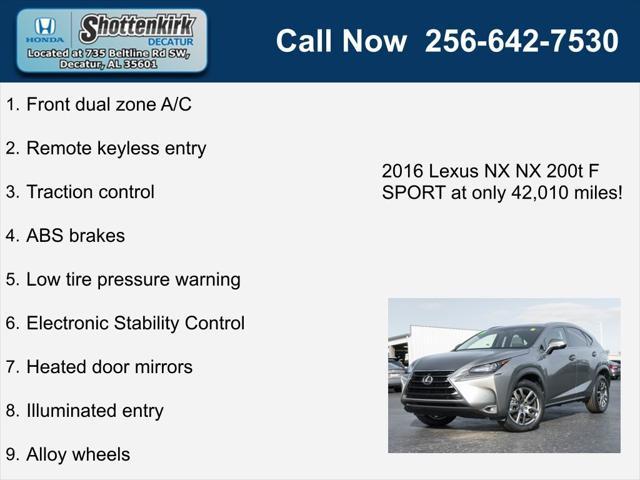 used 2016 Lexus NX 200t car, priced at $26,351