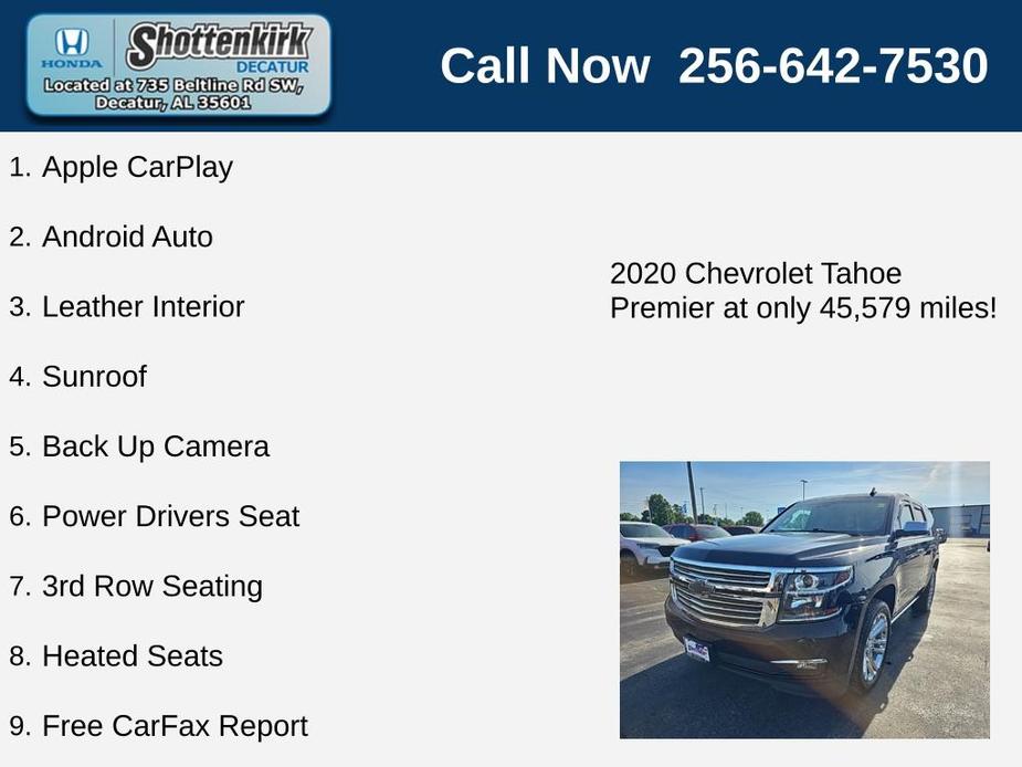 used 2020 Chevrolet Tahoe car, priced at $49,797