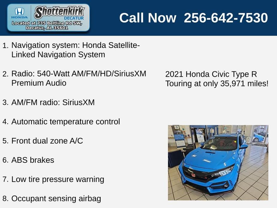 used 2021 Honda Civic Type R car, priced at $40,999