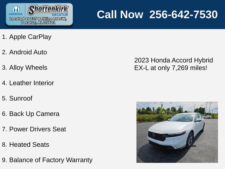 used 2023 Honda Accord Hybrid car, priced at $31,989