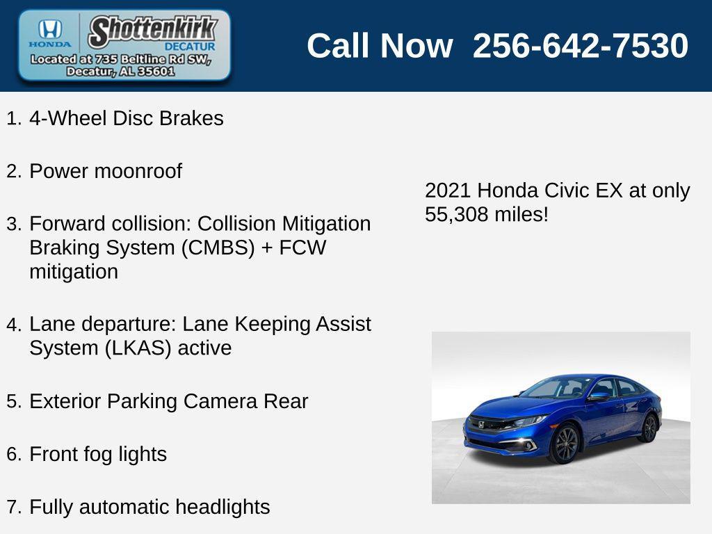 used 2021 Honda Civic car, priced at $21,448