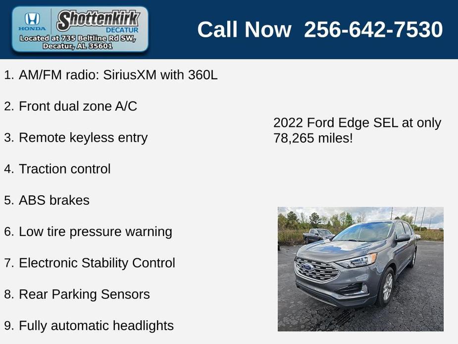 used 2022 Ford Edge car, priced at $20,780