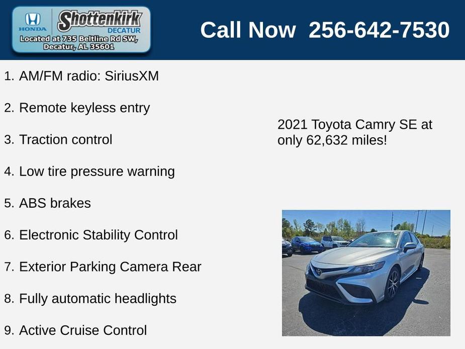 used 2021 Toyota Camry car, priced at $23,779