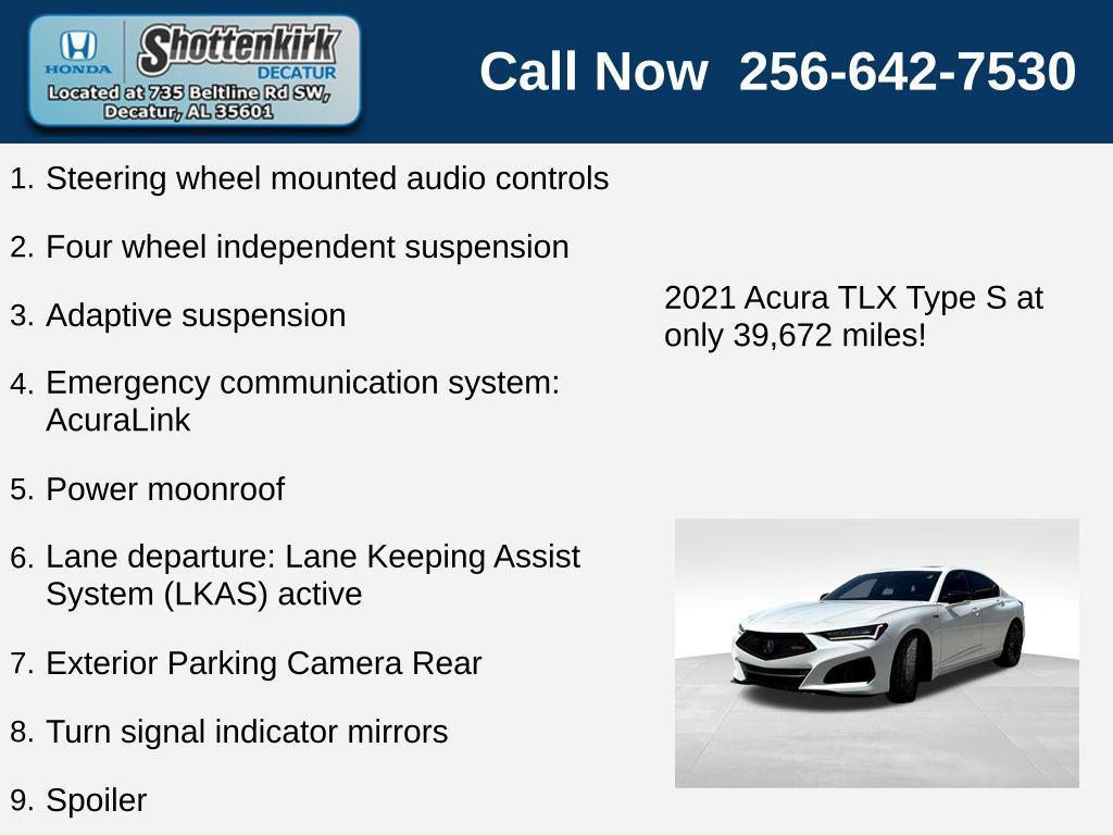 used 2021 Acura TLX car, priced at $40,712