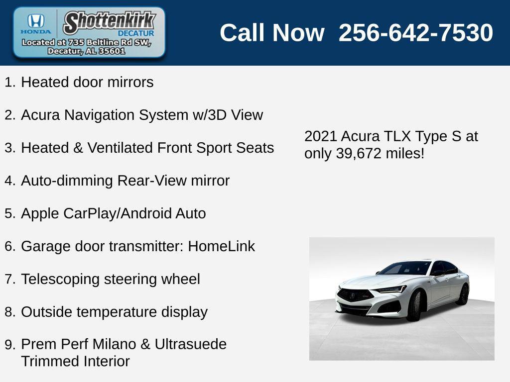 used 2021 Acura TLX car, priced at $40,712