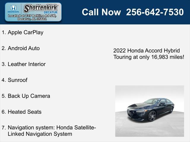 used 2022 Honda Accord Hybrid car, priced at $32,837