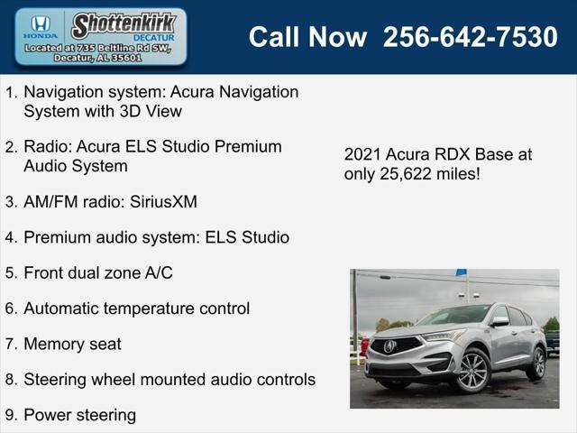 used 2021 Acura RDX car, priced at $35,299