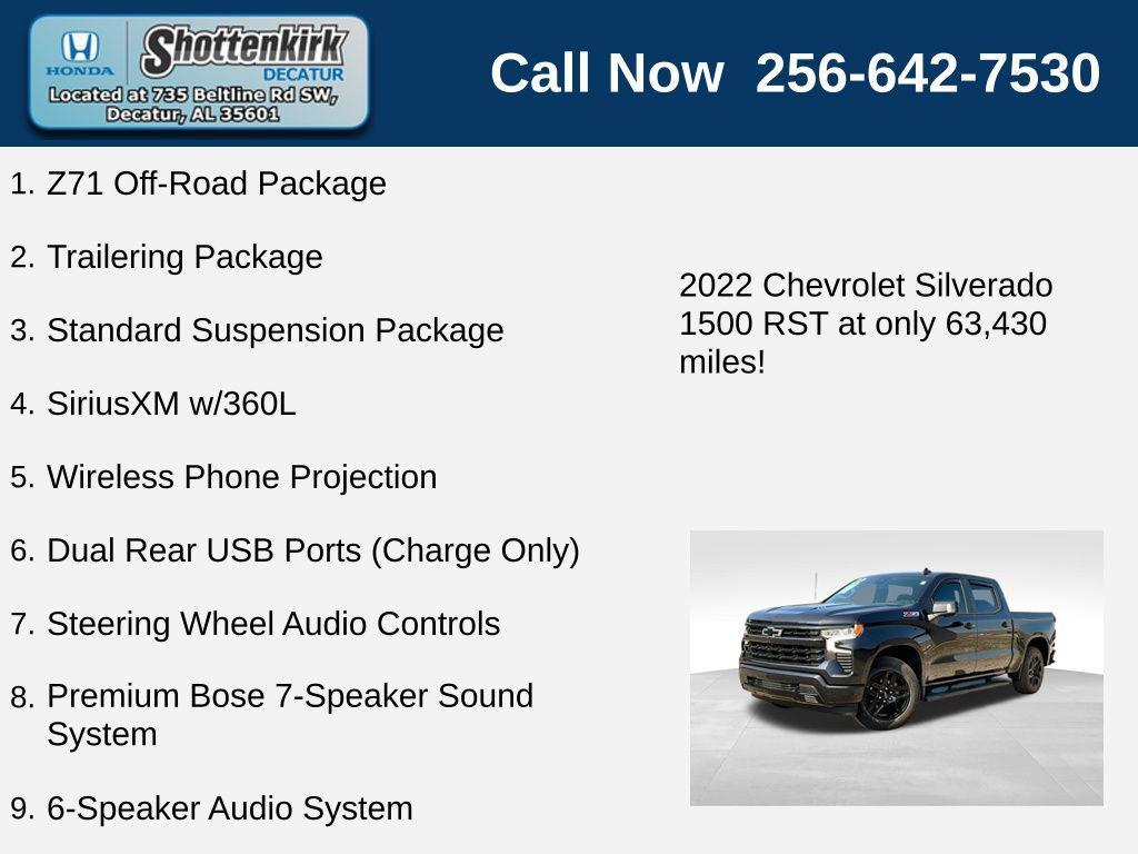 used 2022 Chevrolet Silverado 1500 car, priced at $39,998
