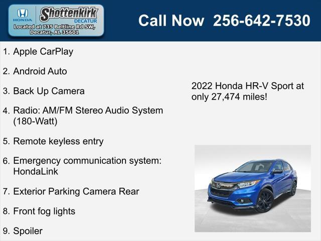 used 2022 Honda HR-V car, priced at $22,560