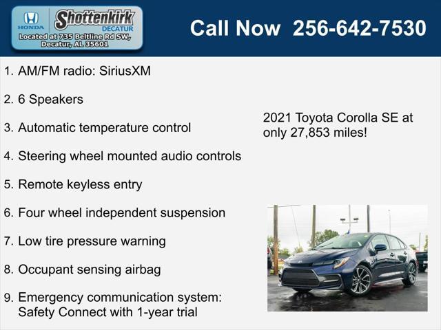 used 2021 Toyota Corolla car, priced at $22,830