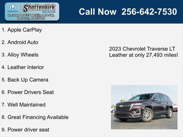 used 2023 Chevrolet Traverse car, priced at $35,071