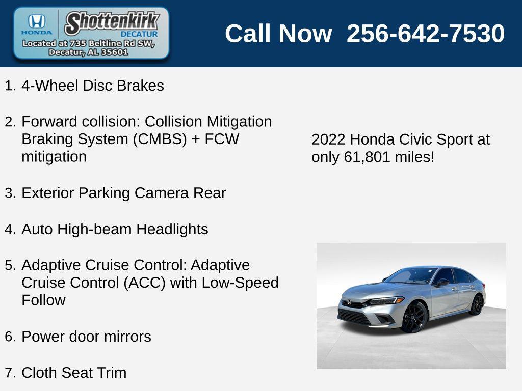 used 2022 Honda Civic car, priced at $22,613