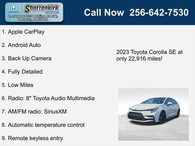 used 2023 Toyota Corolla car, priced at $24,711