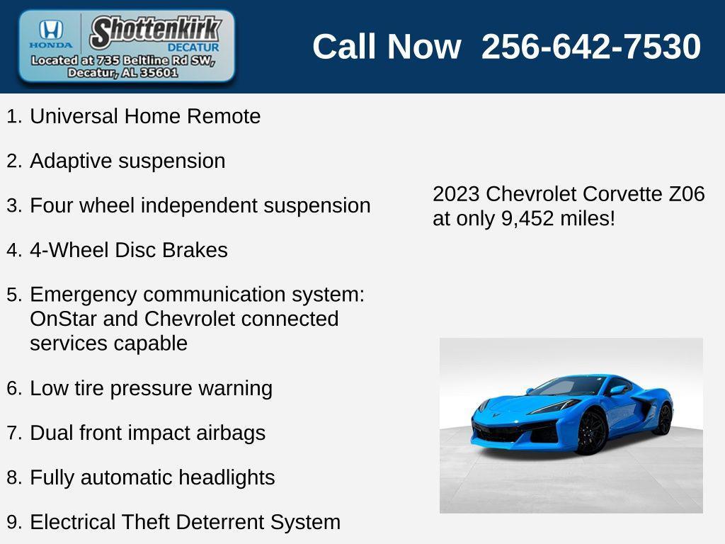 used 2023 Chevrolet Corvette car, priced at $113,591