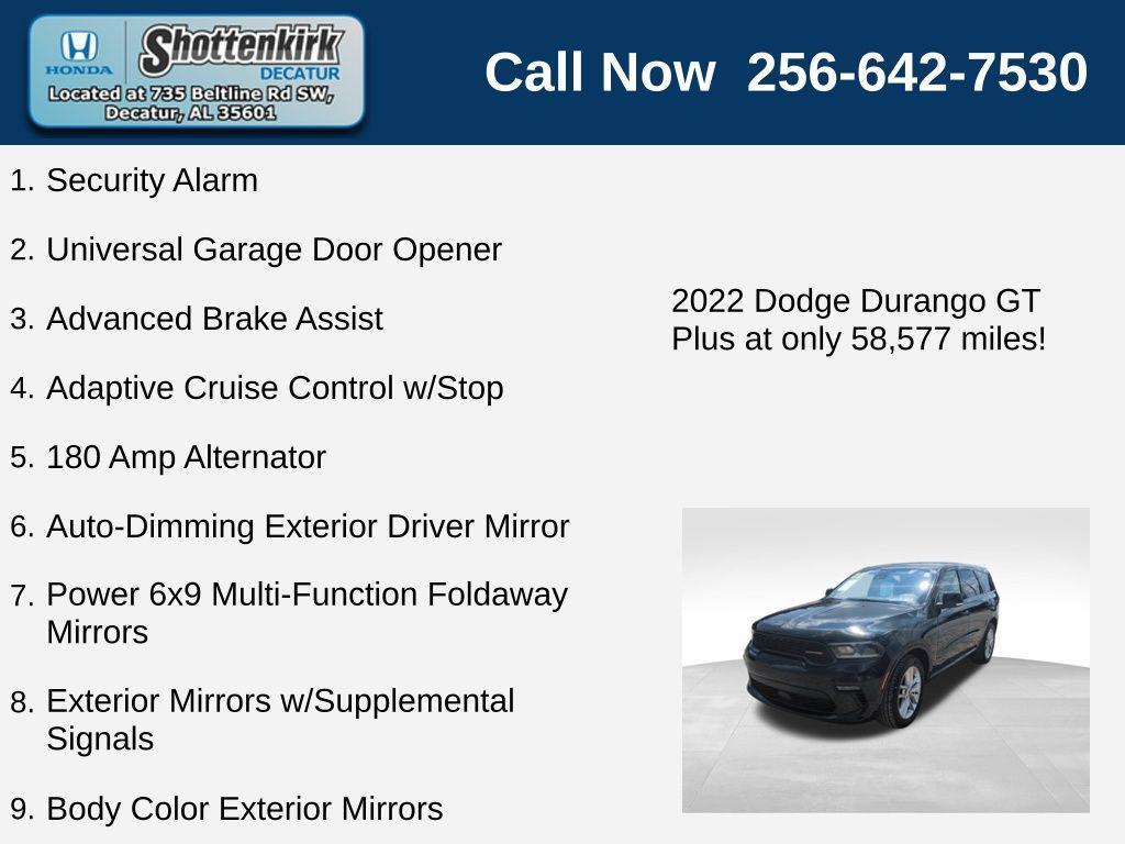 used 2022 Dodge Durango car, priced at $25,257