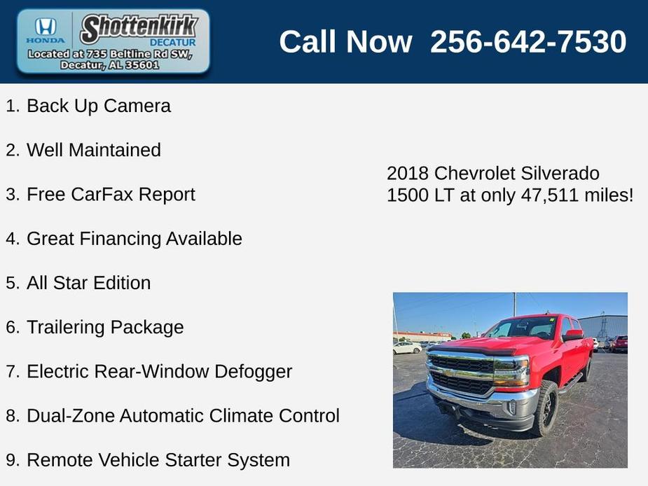 used 2018 Chevrolet Silverado 1500 car, priced at $35,720