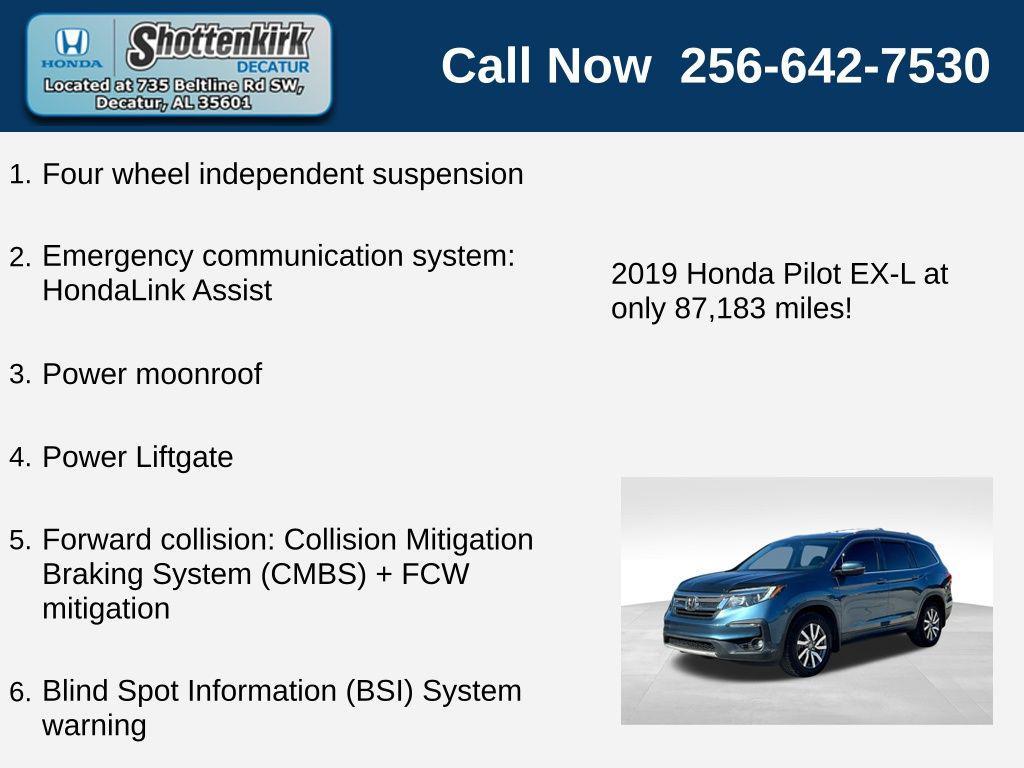 used 2019 Honda Pilot car, priced at $22,881