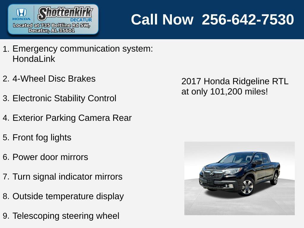 used 2017 Honda Ridgeline car, priced at $20,624