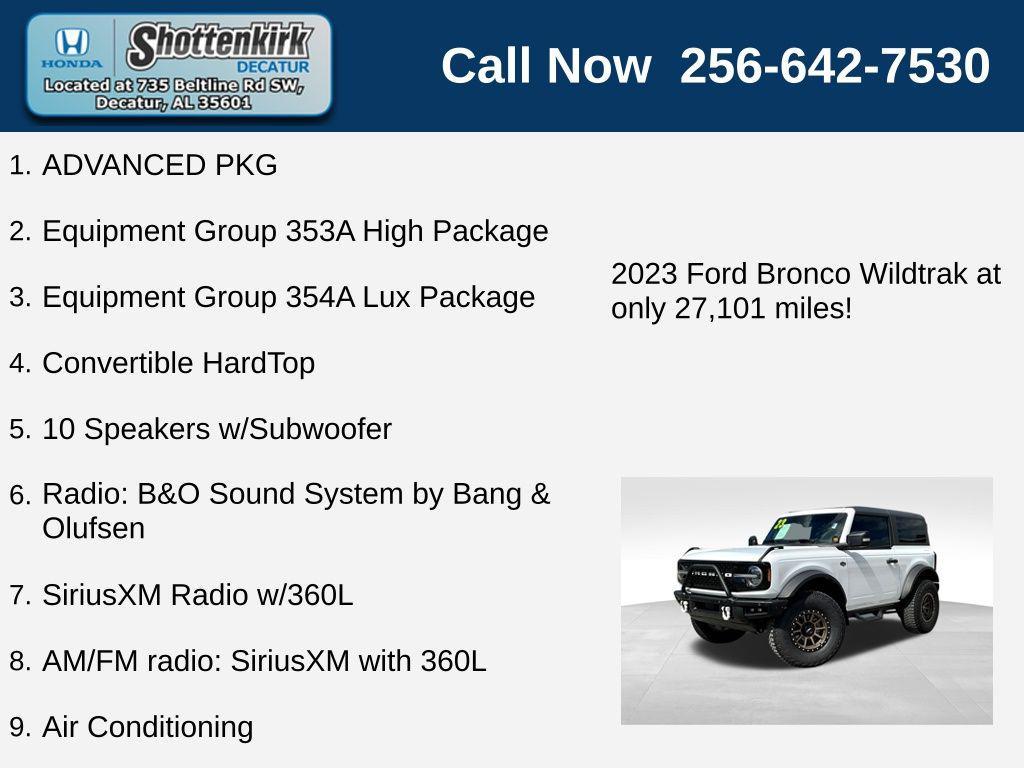 used 2023 Ford Bronco car, priced at $46,773