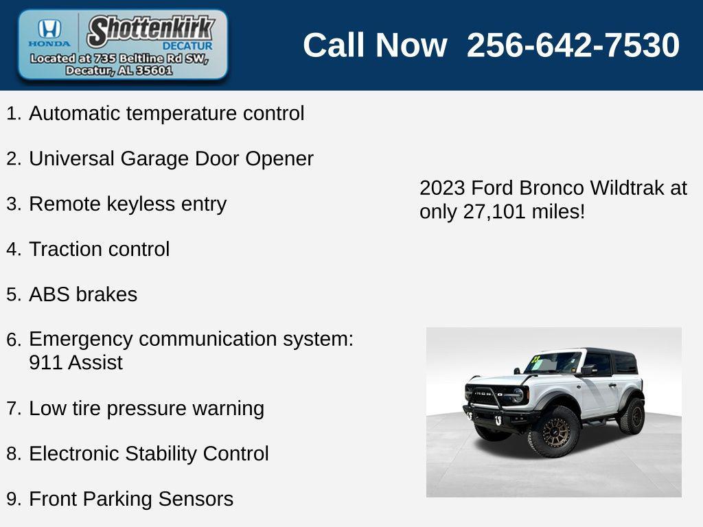 used 2023 Ford Bronco car, priced at $46,773