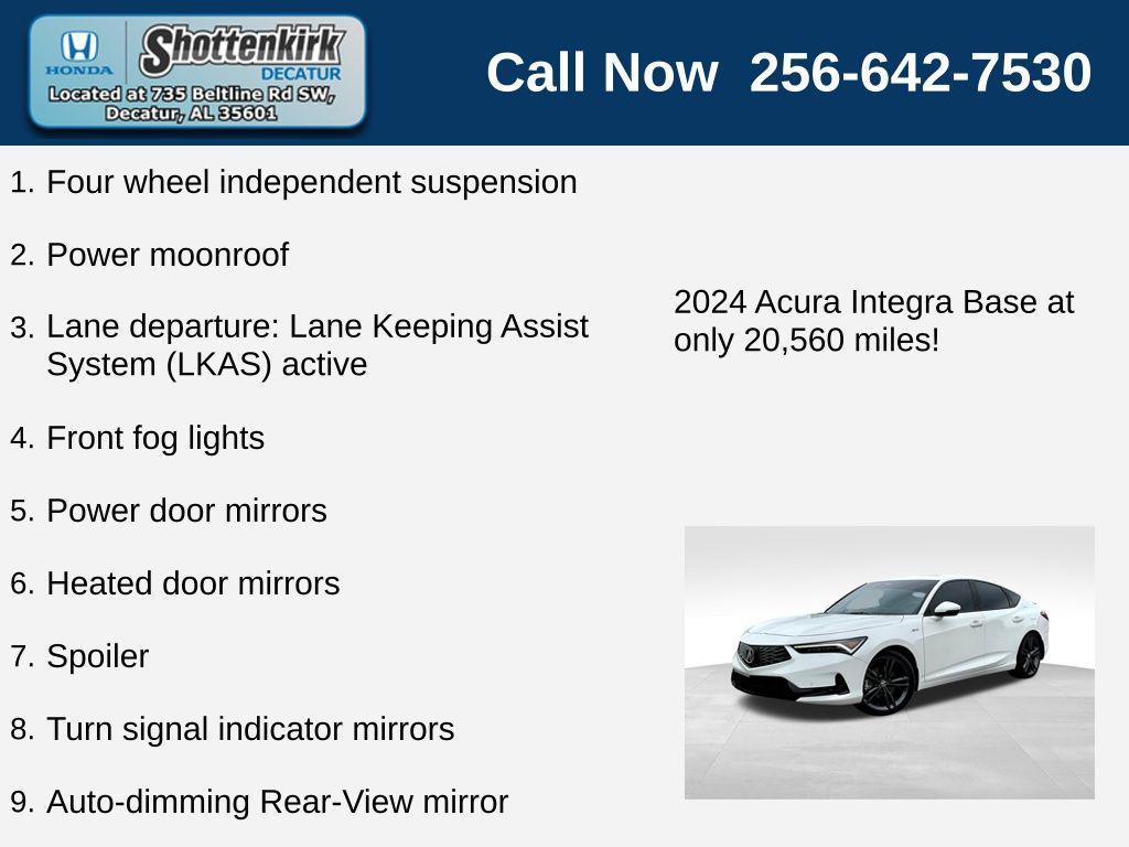 used 2024 Acura Integra car, priced at $32,065