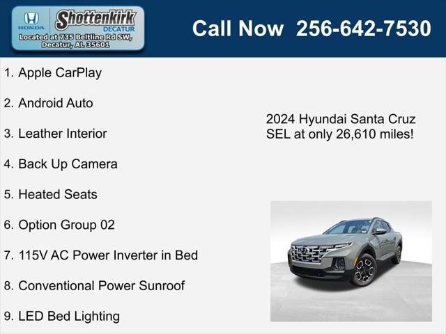 used 2024 Hyundai SANTA CRUZ car, priced at $27,724