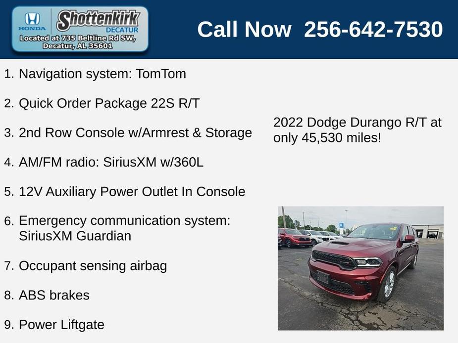 used 2022 Dodge Durango car, priced at $40,989