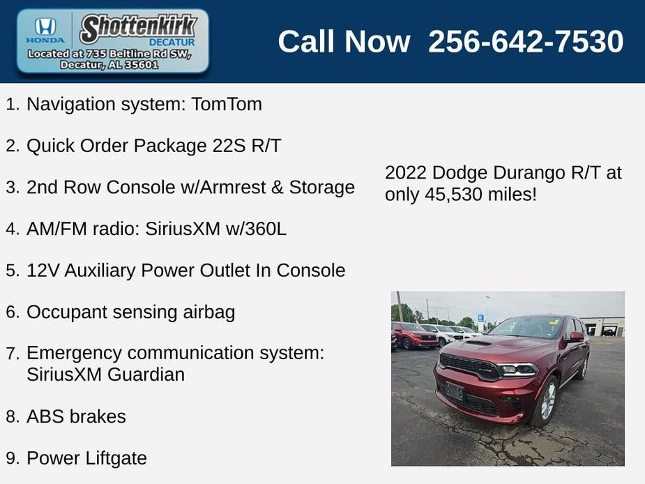 used 2022 Dodge Durango car, priced at $39,992