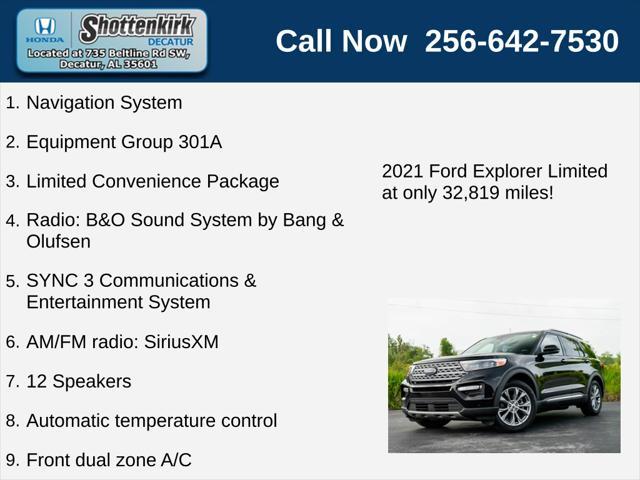 used 2021 Ford Explorer car, priced at $29,998