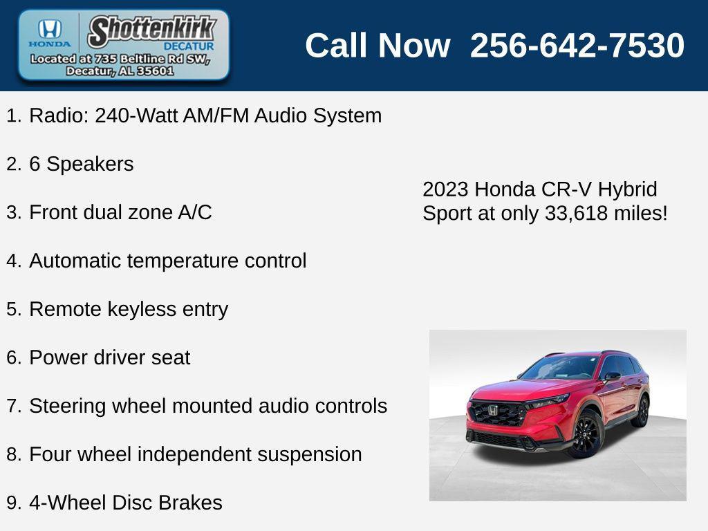 used 2023 Honda CR-V Hybrid car, priced at $29,309